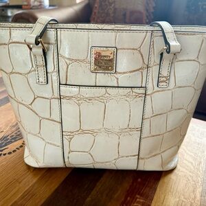 Dooney & Bourke Cream Croc-Embossed Women's Bag